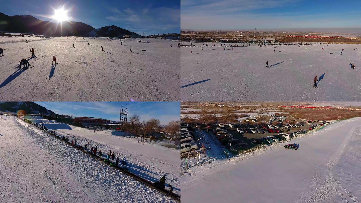 新疆 天山 冬季 冬奥滑雪场冰雪 运动
