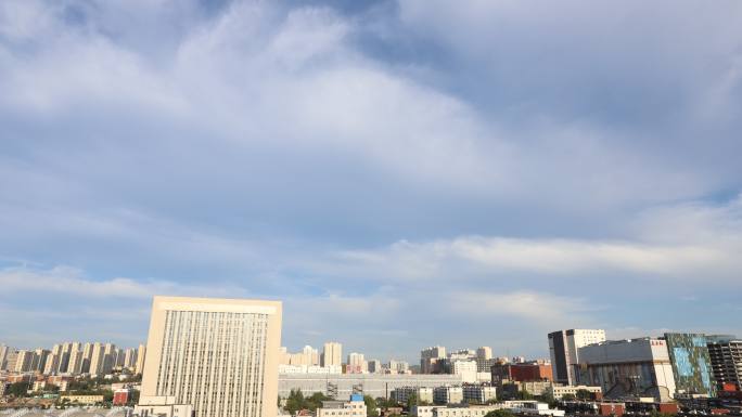 4K城市天空云彩变化延时宣传片空境素材