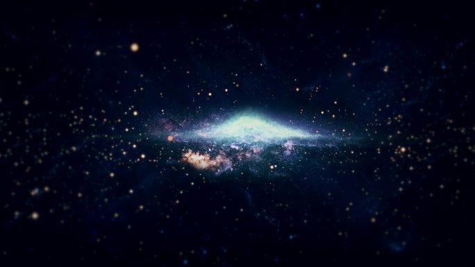 【4K宇宙】唯美暗蓝发光星云科幻科技太空
