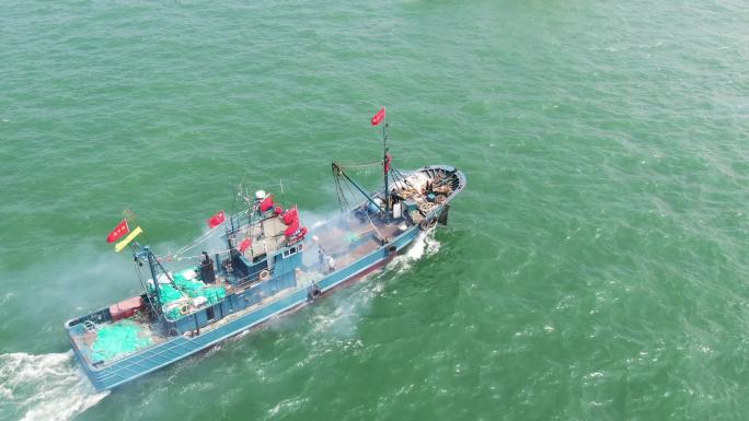 开海  大批量渔船出动  航拍记录