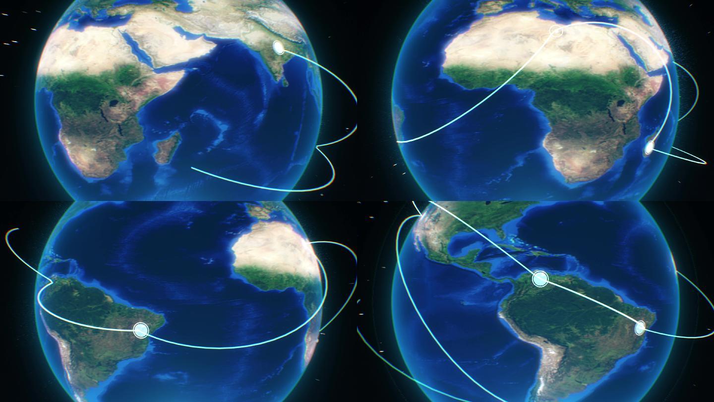 地球模型路径3D图形