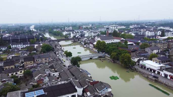 航拍乌镇风景区