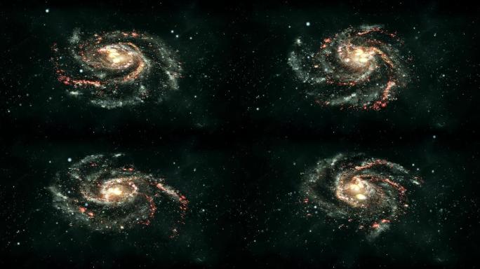 【4K宇宙】旋转星云暗光银河太空虚拟时空