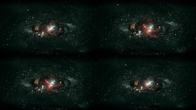 【4K宇宙】发散星云暗光银河太空震撼时空