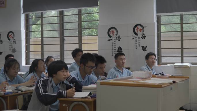 学校学生老师讲课-高中