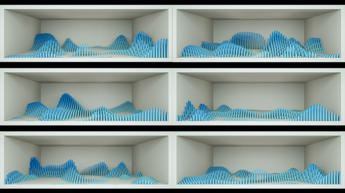 【裸眼3D】抽象山水白色空间艺术视觉矩阵