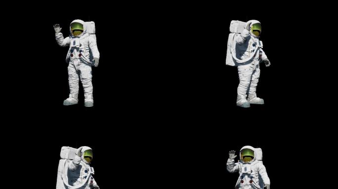 宇航员三维动画（4K带通道）