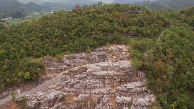 航拍西递石林 西递景区 喀斯特地貌