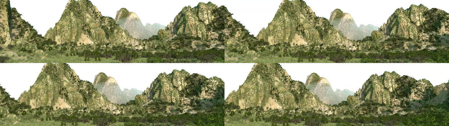 宽屏山脉穿梭自然环境三维动画视频素材