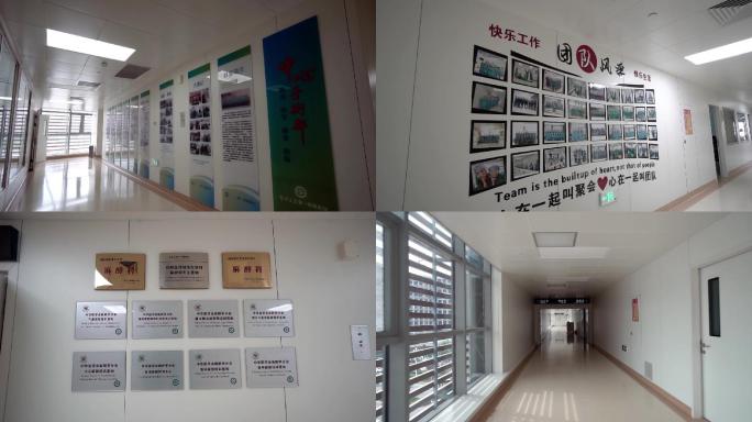 郑州大学第一附属医院走廊形象墙空镜