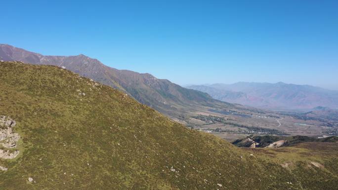 实拍临夏州积石山县大山航拍4K