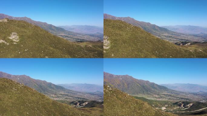 实拍临夏州积石山县大山航拍4K