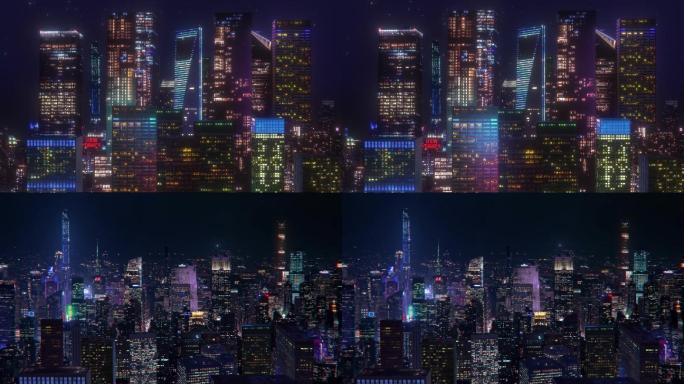 3D 4K城市夜景