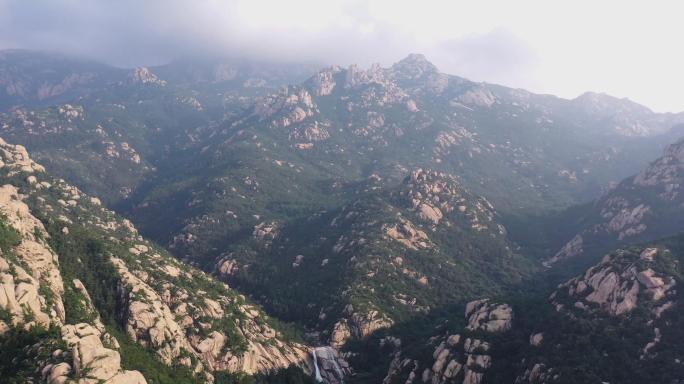 4K航拍青岛崂山北九水崂山青山村