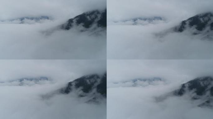 4K航拍山中云海云层之上13