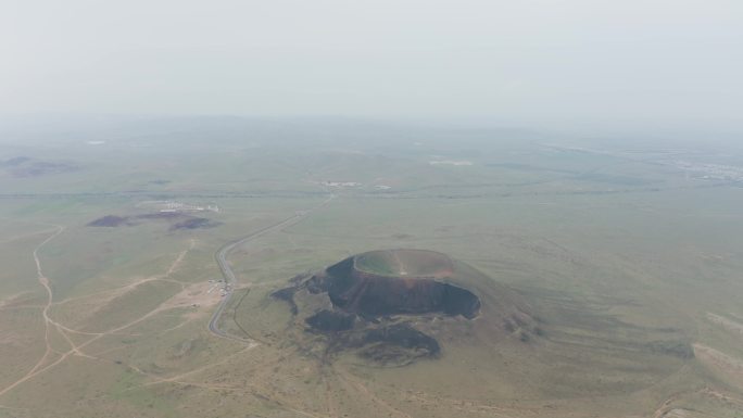 内蒙古乌兰察布乌兰哈达火山4K航拍