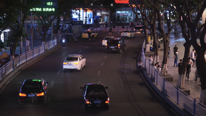 4K山城重庆夜景道路车流延时空镜