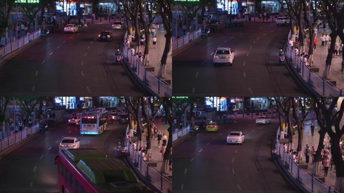 4K山城重庆夜景道路车流延时空镜