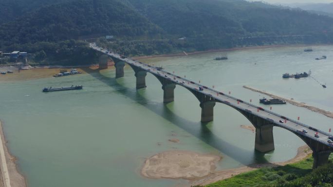 广西梧州西江汊河桥4K航拍