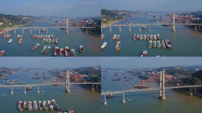 广西梧州西江大桥4K航拍
