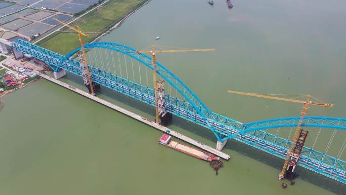 广州南沙港铁路跨洪奇沥水道特大桥