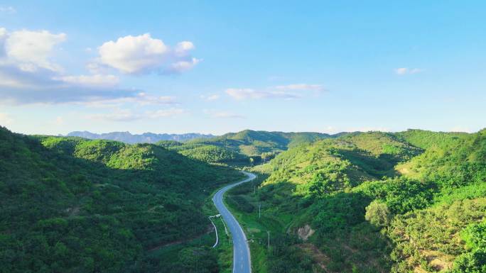 航拍辽宁乡村公路