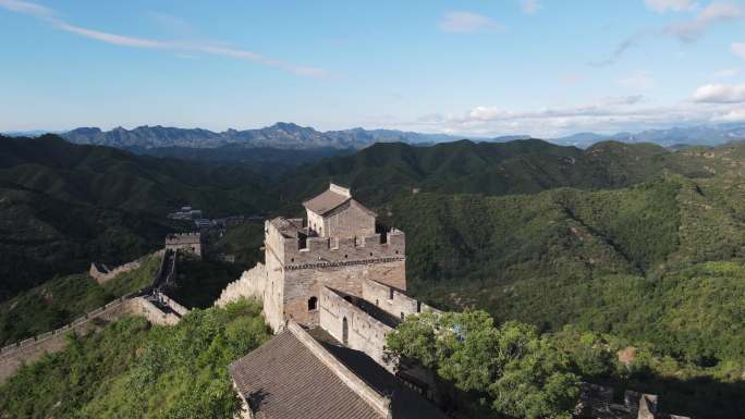 航拍河北金山岭长城