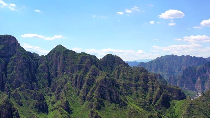 航拍北京十渡山区空境，可作为空境或前景