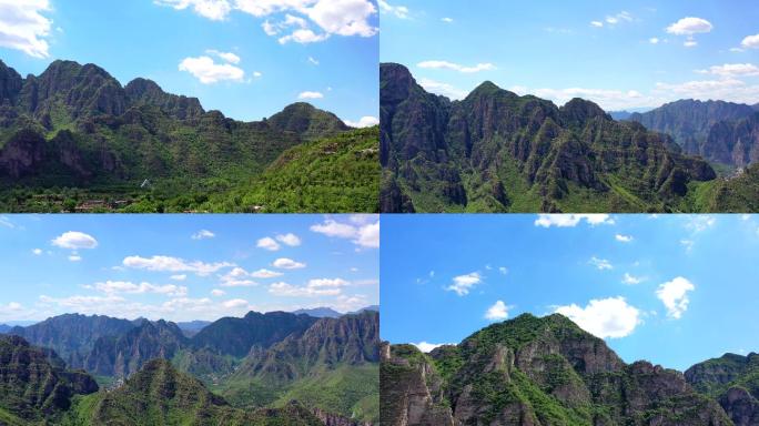 航拍北京十渡山区空境，可作为空境或前景