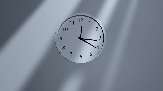 光影移动时间流逝秒针快速转动钟表转动素材