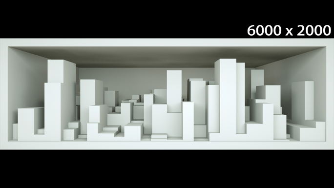 【裸眼3D】白色楼体空间城市矩阵艺术裸眼