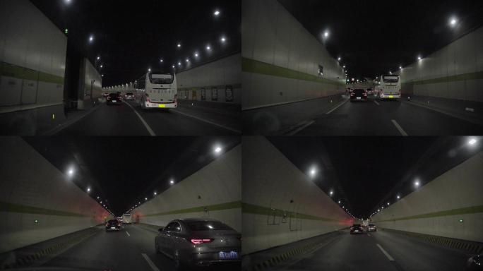 汽车 隧道 急速 驾驶 行驶 回家 归途