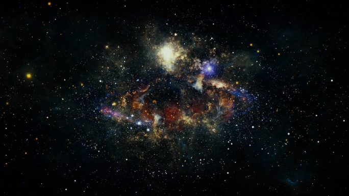 【4K宇宙】穿梭星云粒子陨石浩瀚银河战争