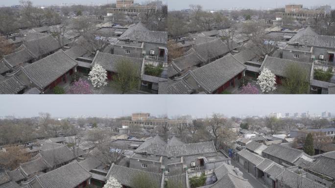 北京胡同 胡同全景 俯瞰胡同