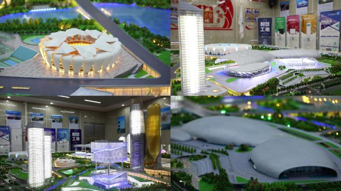 2022年杭州奥体中心大莲花碗沙盘展示