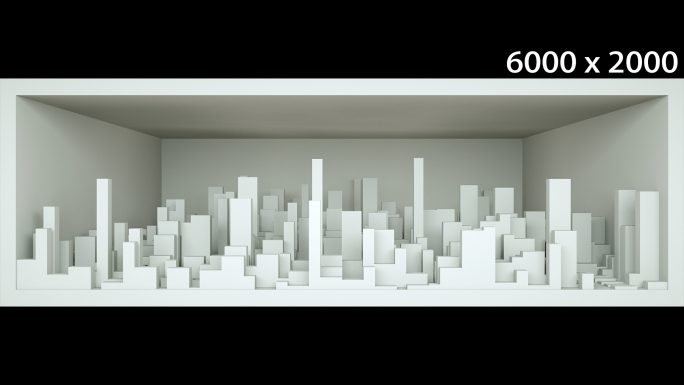 【裸眼3D】白色楼体空间城市矩阵艺术沙盘