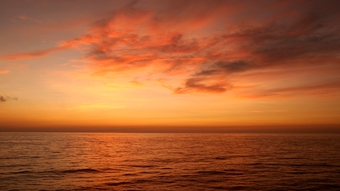 【4K】大海-海浪-朝霞-夕阳-轮船航行