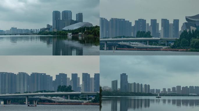 风云下的浑河大桥和建筑【合集】