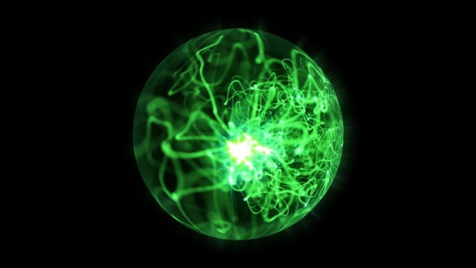 绿色粒子球-透明通道+循环
