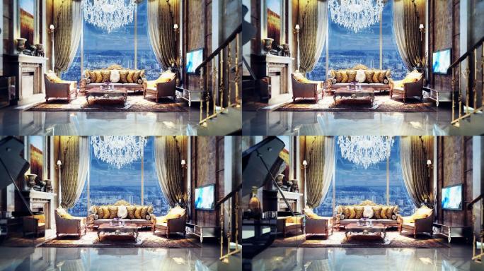 公寓室内高端3D房地产三维镜头