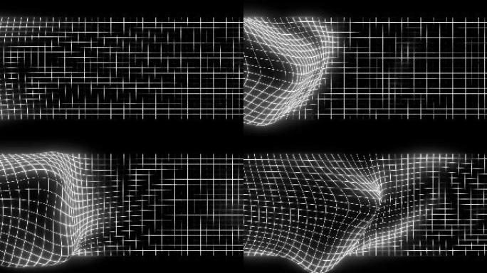 裸眼3D动态网格碰撞线条