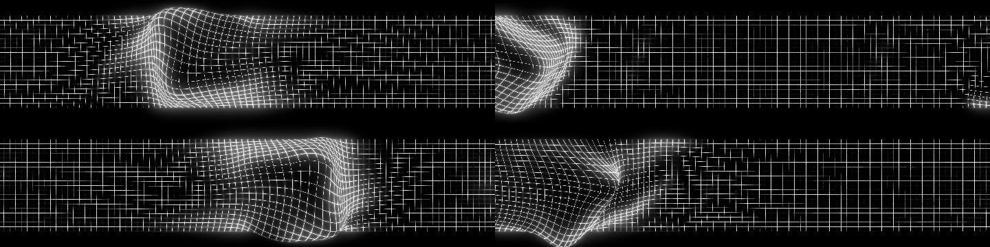 裸眼3D动态网格碰撞线条