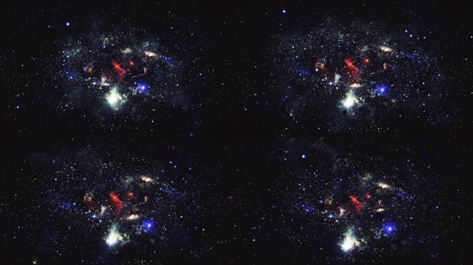 【4K宇宙】银河陨石星际战争虚拟科技炫酷