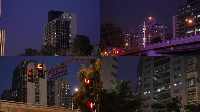 万家灯火夜晚住宅楼城市夜景