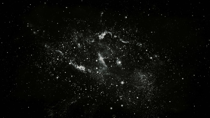 【4K宇宙】黑白星云炫酷神秘科技太空幻想