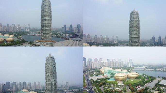 郑州市会展中心大玉米大气4K航拍