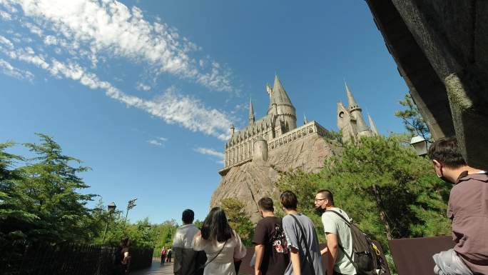 北京环球影城魔法城堡延时拍摄