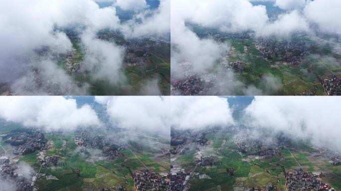 航拍江西永新县山村