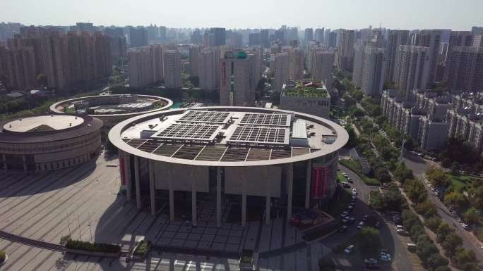 郑州图书馆建筑群航拍