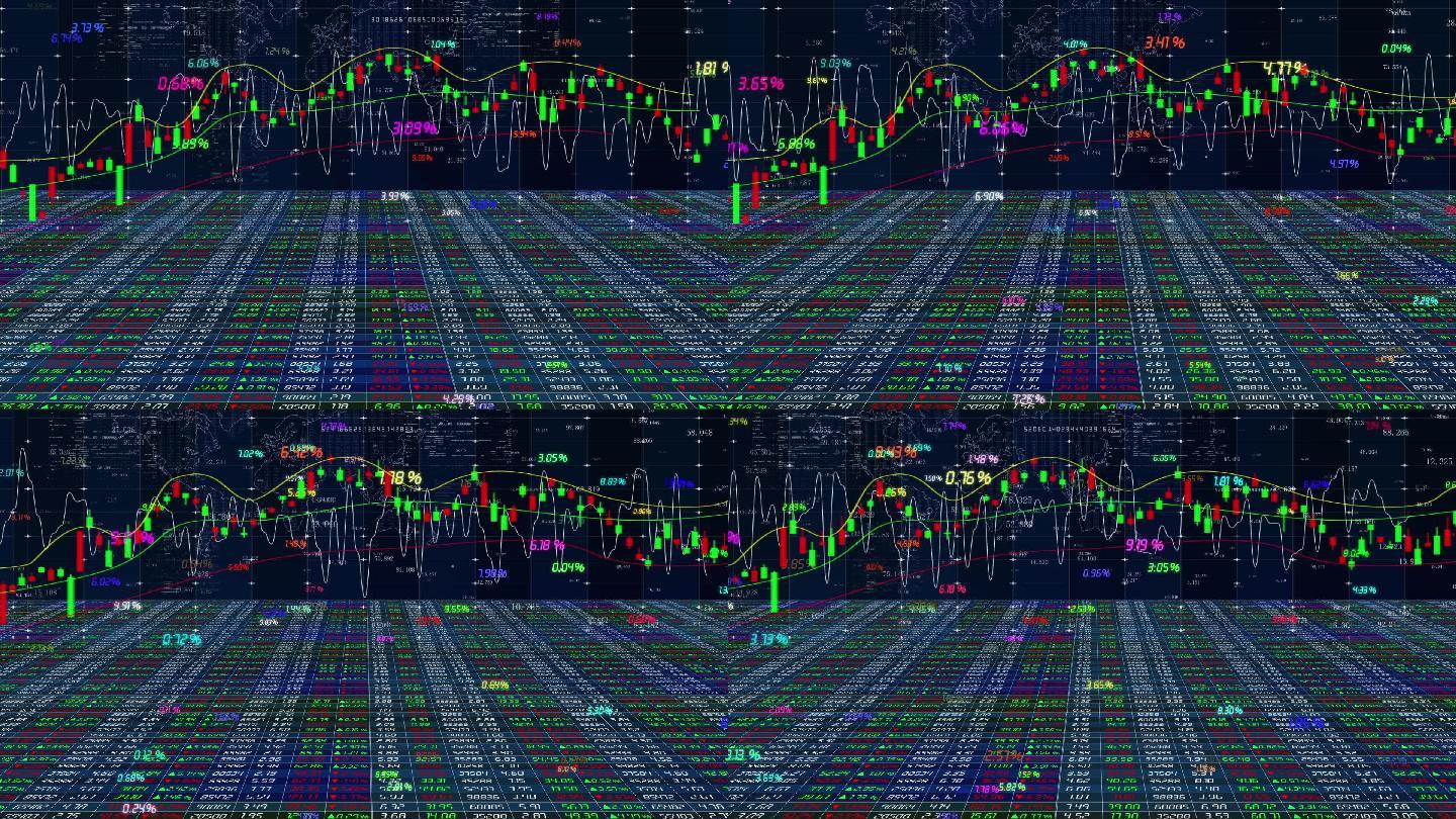 金融科技股票市场股价变化K线走势图